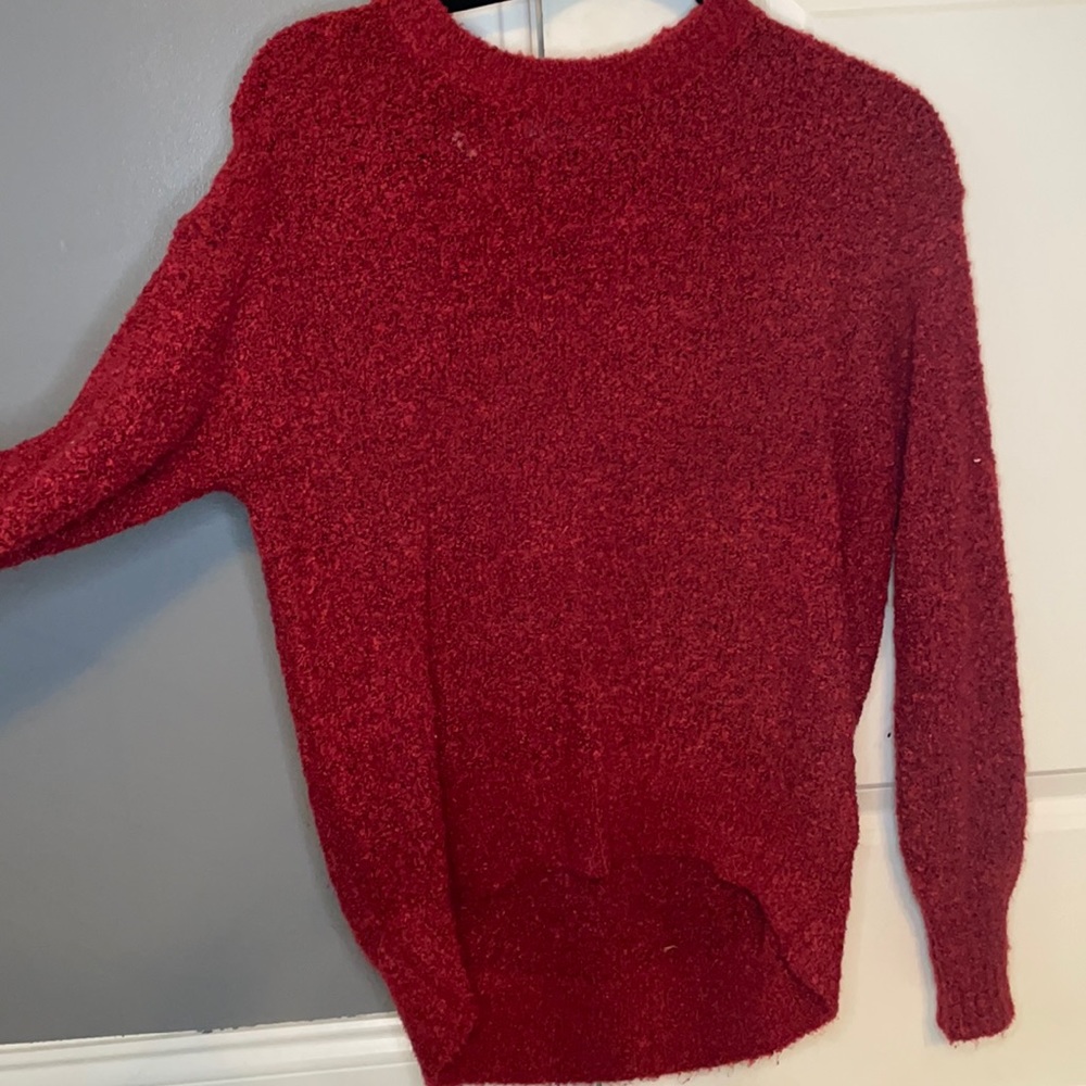 Old Navy Red Fuzzy Sweater